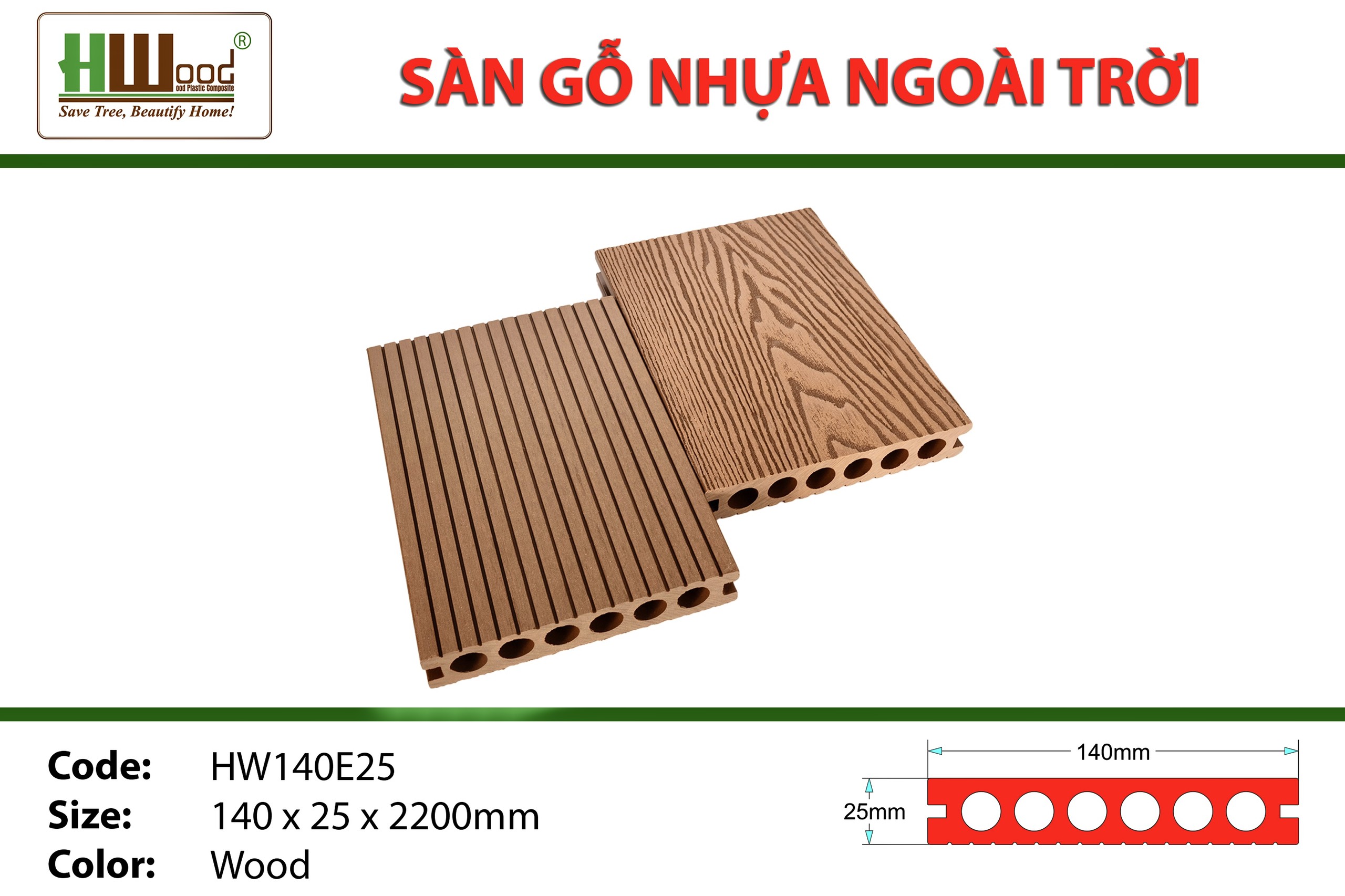 Kho nhựa ốp tường ốp trần ngoài trời Hwood Bình Dương