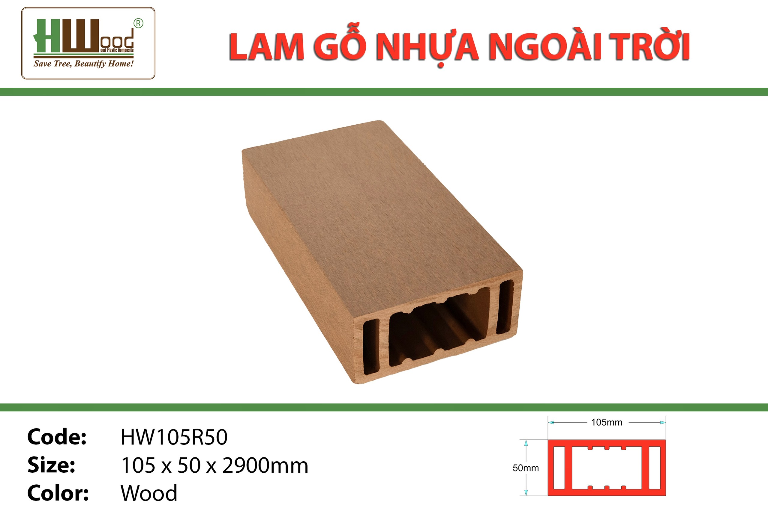 Thanh lam trụ ngoài trời hwood bình dương